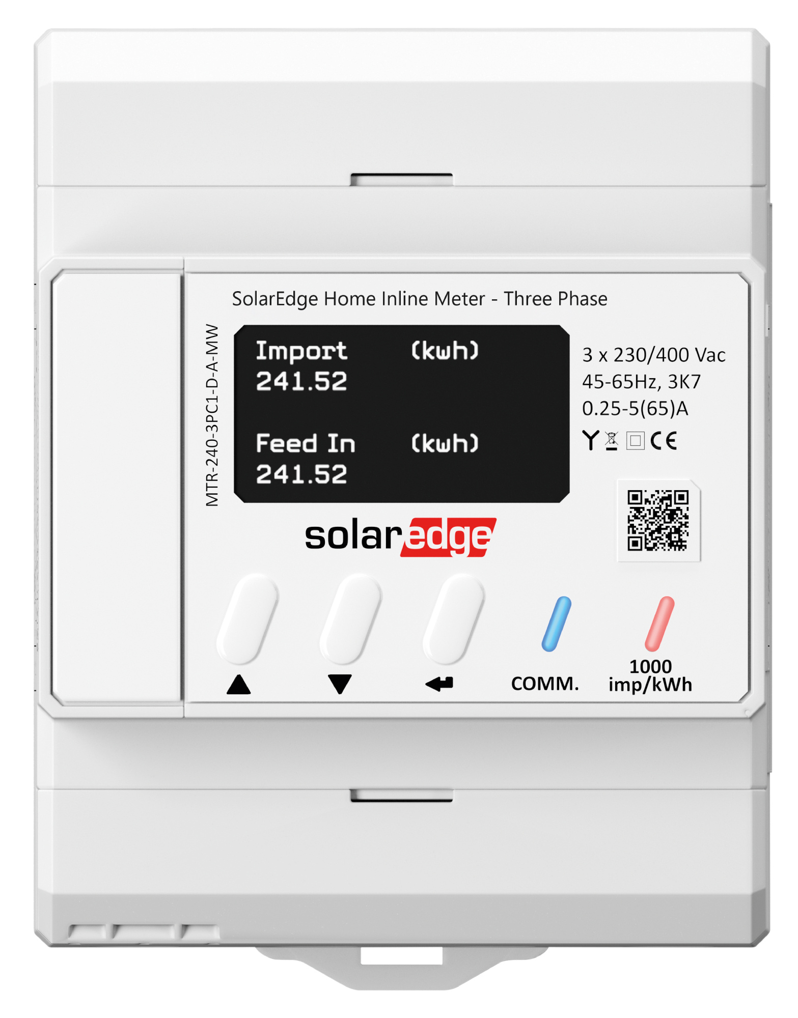 Inline Energy Meter with Energy Net, 1PH/3PH 230/400V, 65A
