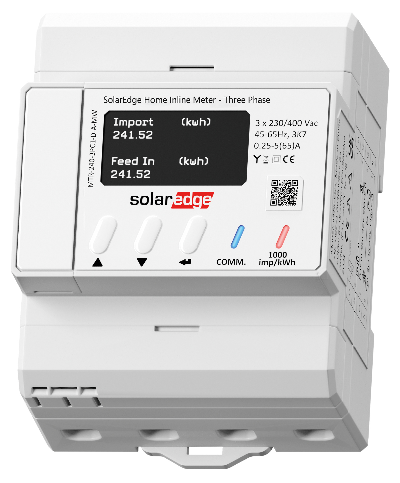 Inline Energy Meter with Energy Net, 1PH/3PH 230/400V, 65A