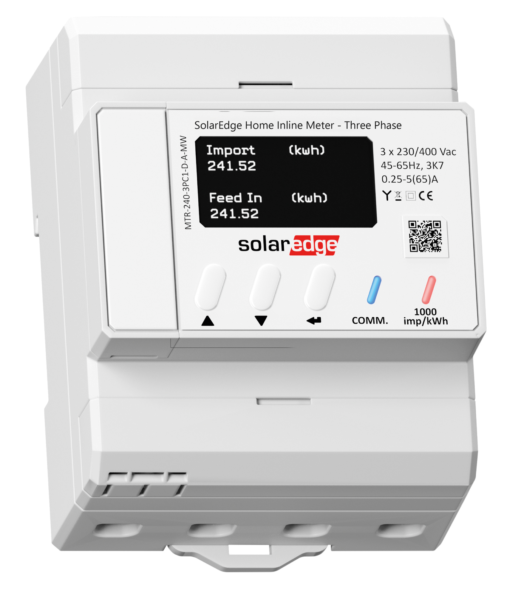 Inline Energy Meter with Energy Net, 1PH/3PH 230/400V, 65A