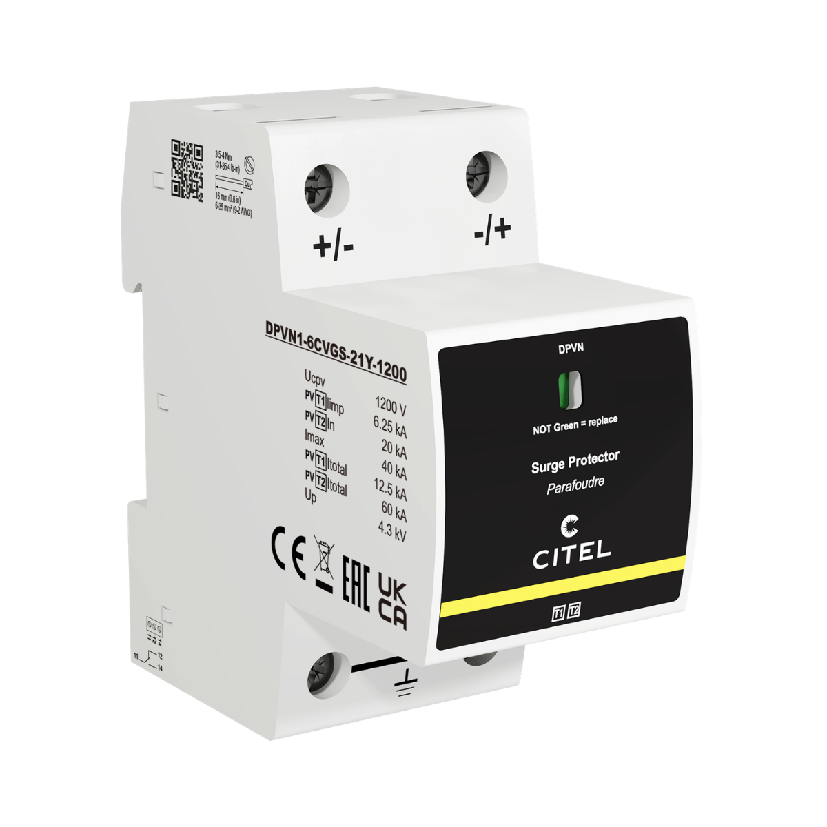 Citel DPVN1 Overspanningsbeveiliging - Type 1+2+3 - 1200Vdc