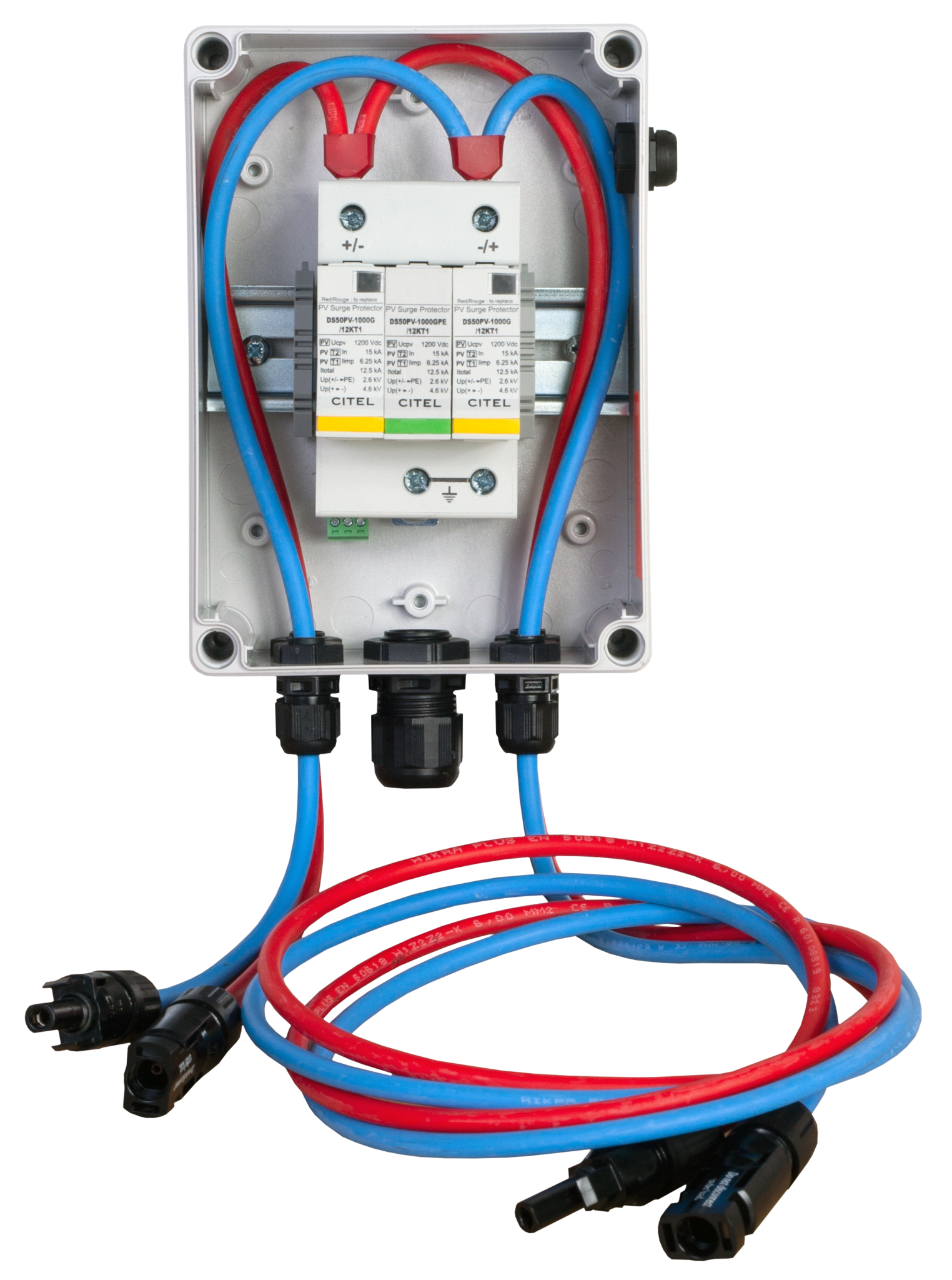 Citel PV-String Connection Box with Type 1 SPD (CiPlug1-51VG-12)