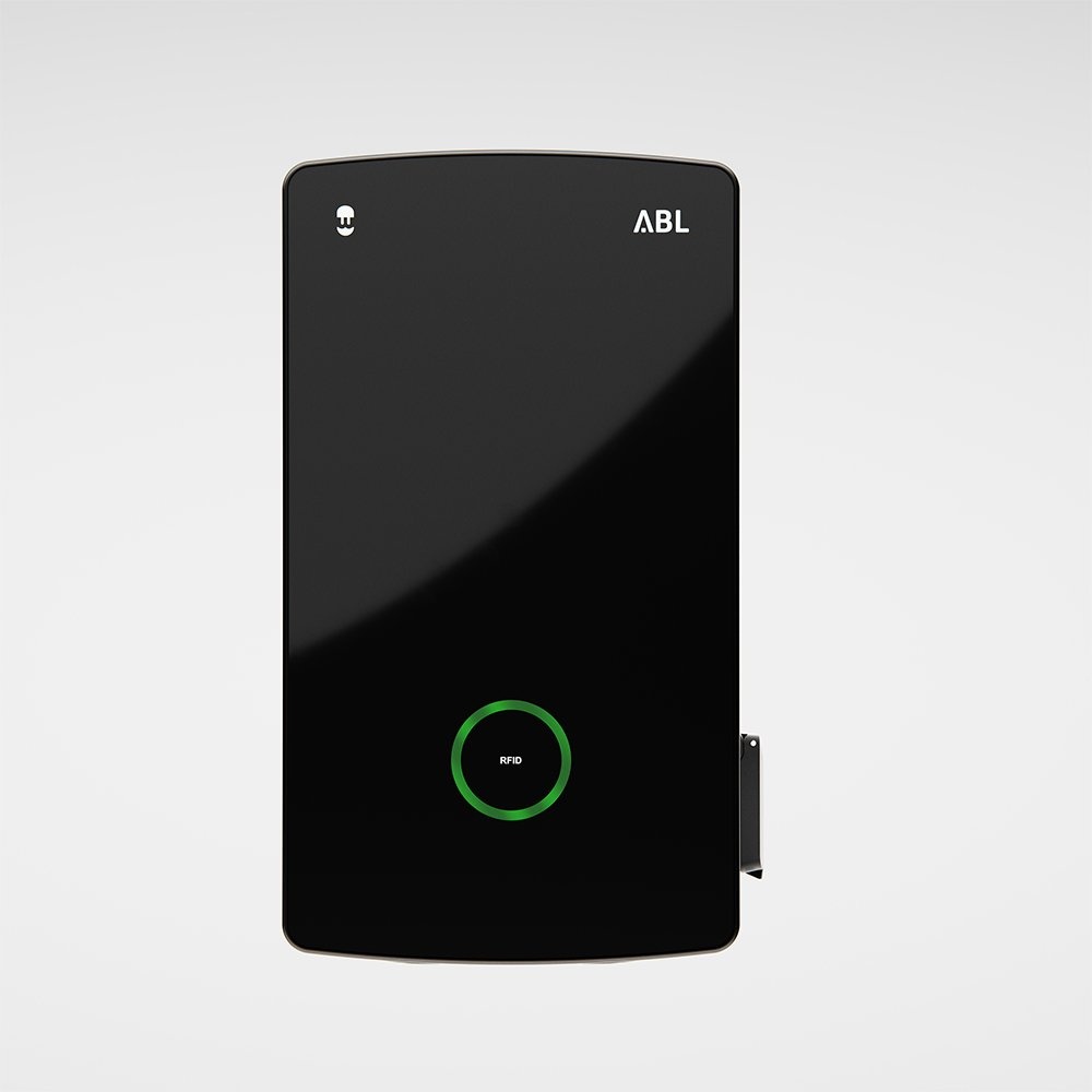 Wallbox ABL eM4 (22 kW / Enkel / Sluiter / Extender / Standaard / Zwart)