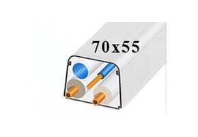 ClimaPlus CP7055-KAN Montagekanaal 70x55mm Lengte 2 meter Zwart