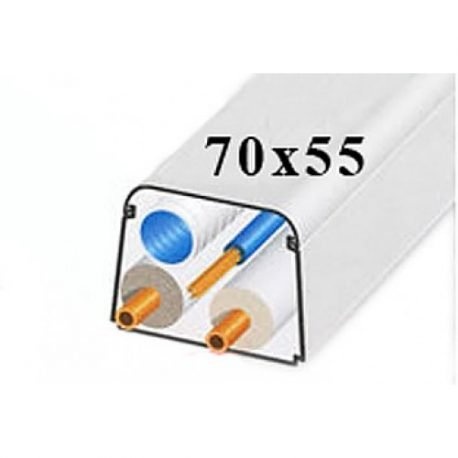 ClimaPlus CP7055-KAN Montagekanaal 70x55mm Lengte 2 meter Zwart