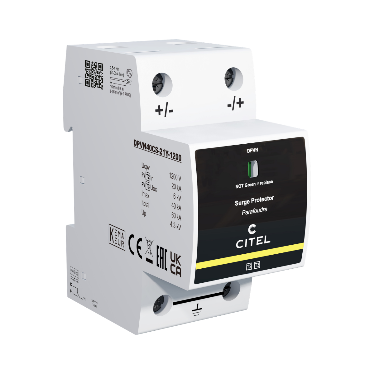 Citel DPVN40CS PV-Overspanningsbeveiliging - Type 2+3 - 1200Vdc