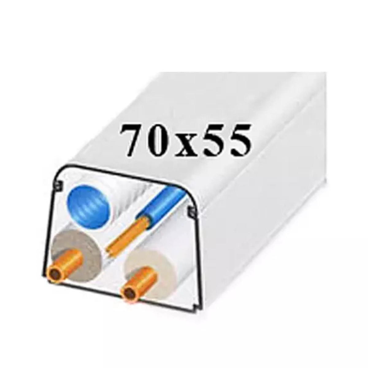 ClimaPlus CP7055-KAN Montagekanaal 70x55mm Lengte 2 meter Wit