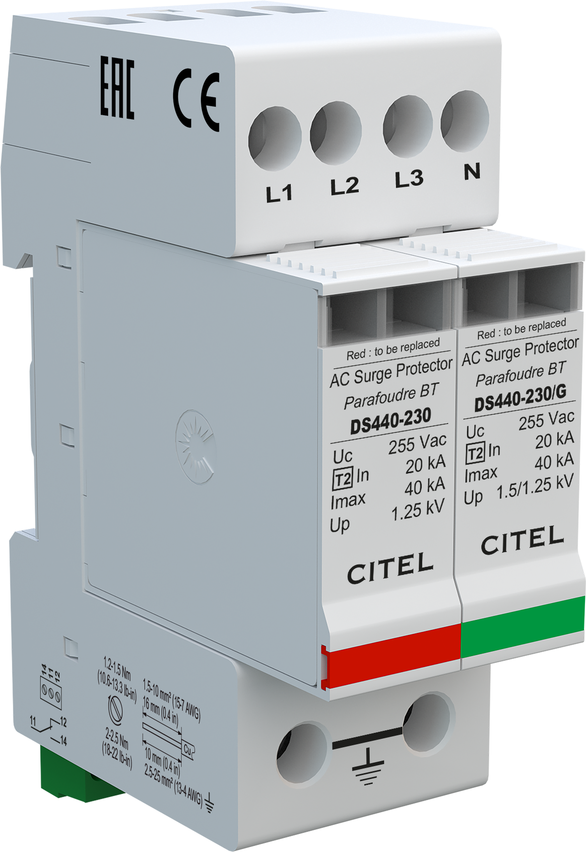 Citel AC Surge arrestor, Type 2 (DS440S-230/G)