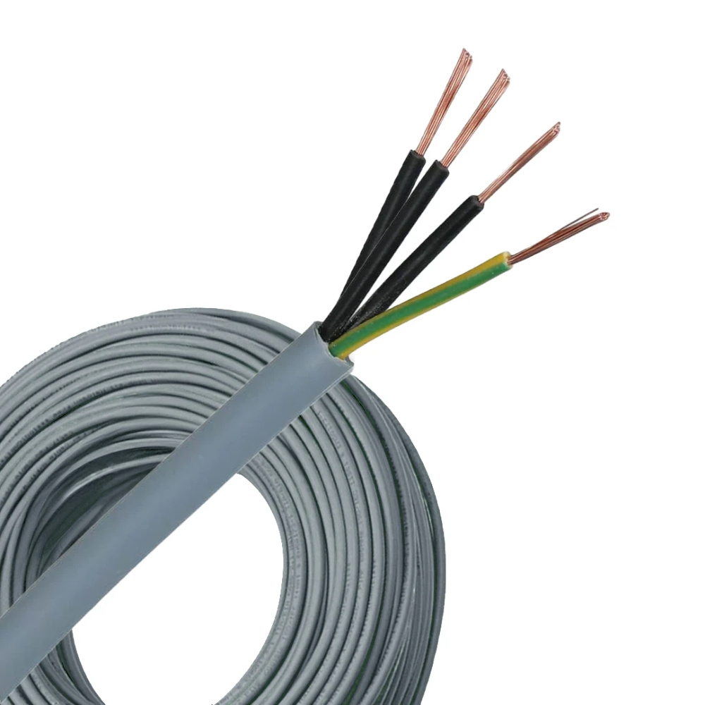 Stuurstroom kabel grijs 4 x 1,0 mm2 100meter