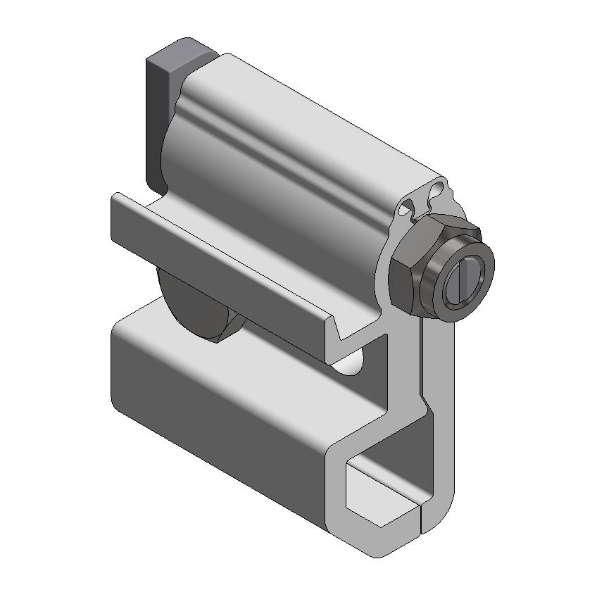 ValkPitched Aluminium felsnaad klem | profiel horizontaal