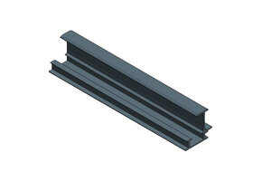 ValkPitched Aluminium inlegprofiel tussen | 35 mm ZWART
