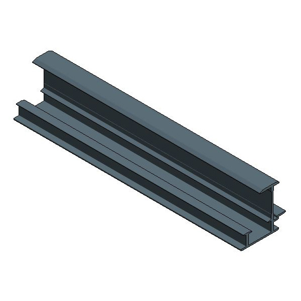 ValkPitched Aluminium inlegprofiel tussen | 35 mm ZWART