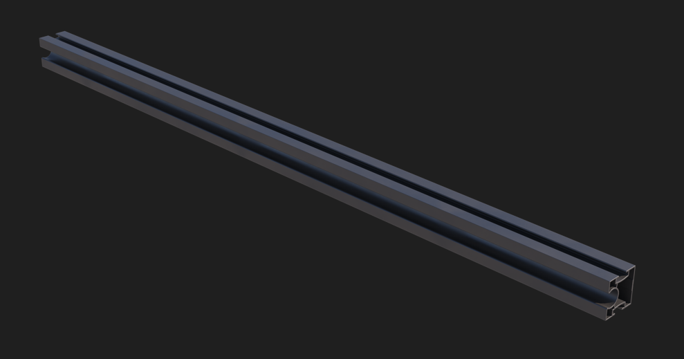 Blubase RoBoost Montagerail ER ZWART lengte 2378mm (DTO)