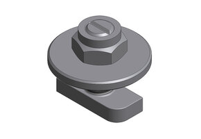 Valk RVS hamerkop M8x20 mm + ring en borgmoer