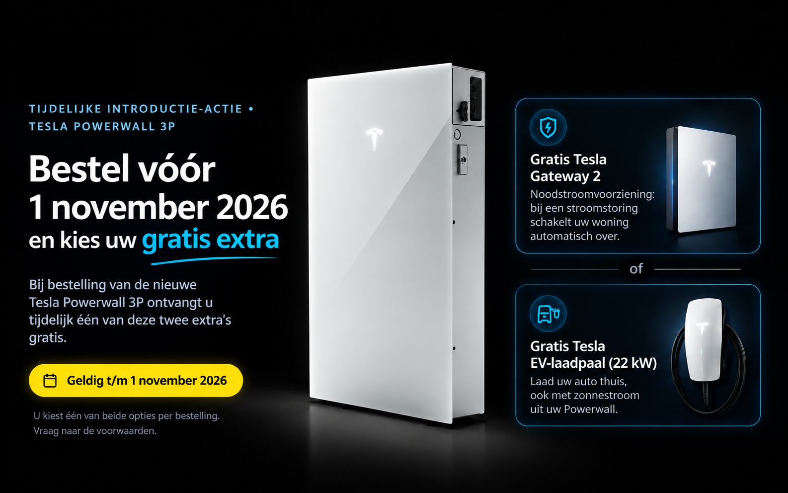 Tesla Powerwall 3P | 13.5 kWh & 15.4 kW | 3 fase
