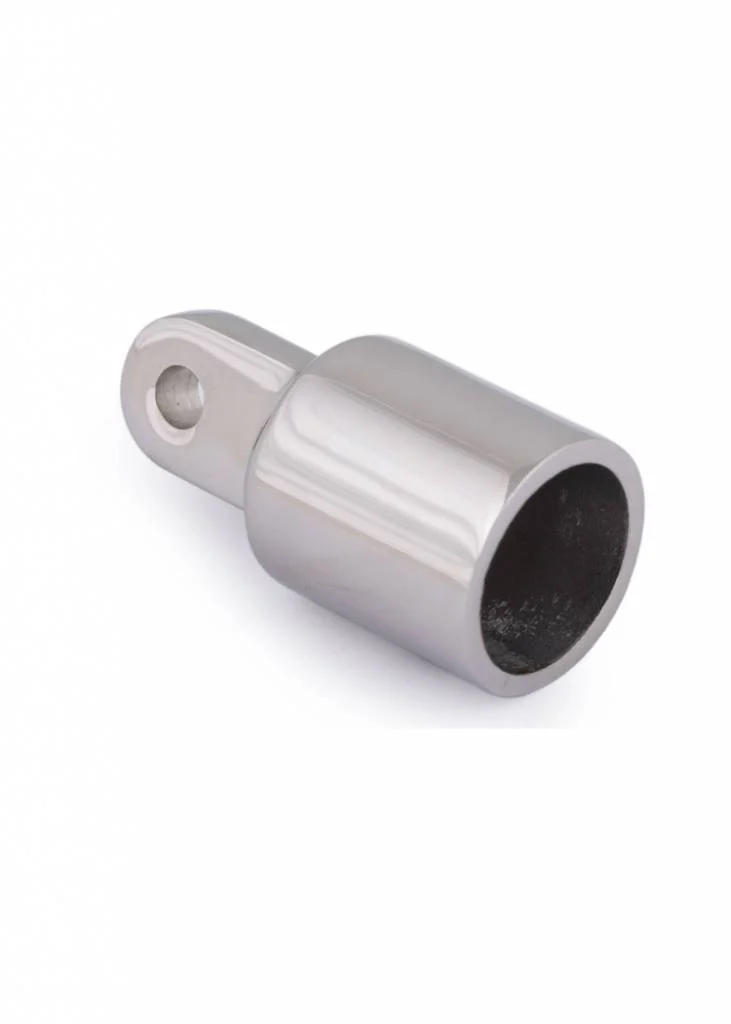Rohrendkappe mit Öse – Edelstahl – 22 mm