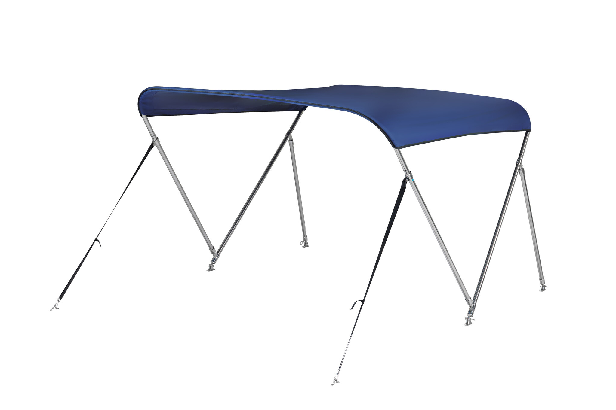 NALUX Edelstahl-Bimini-Top mit 2 Bügeln – Höhe 110 cm – Breite 110–130 cm