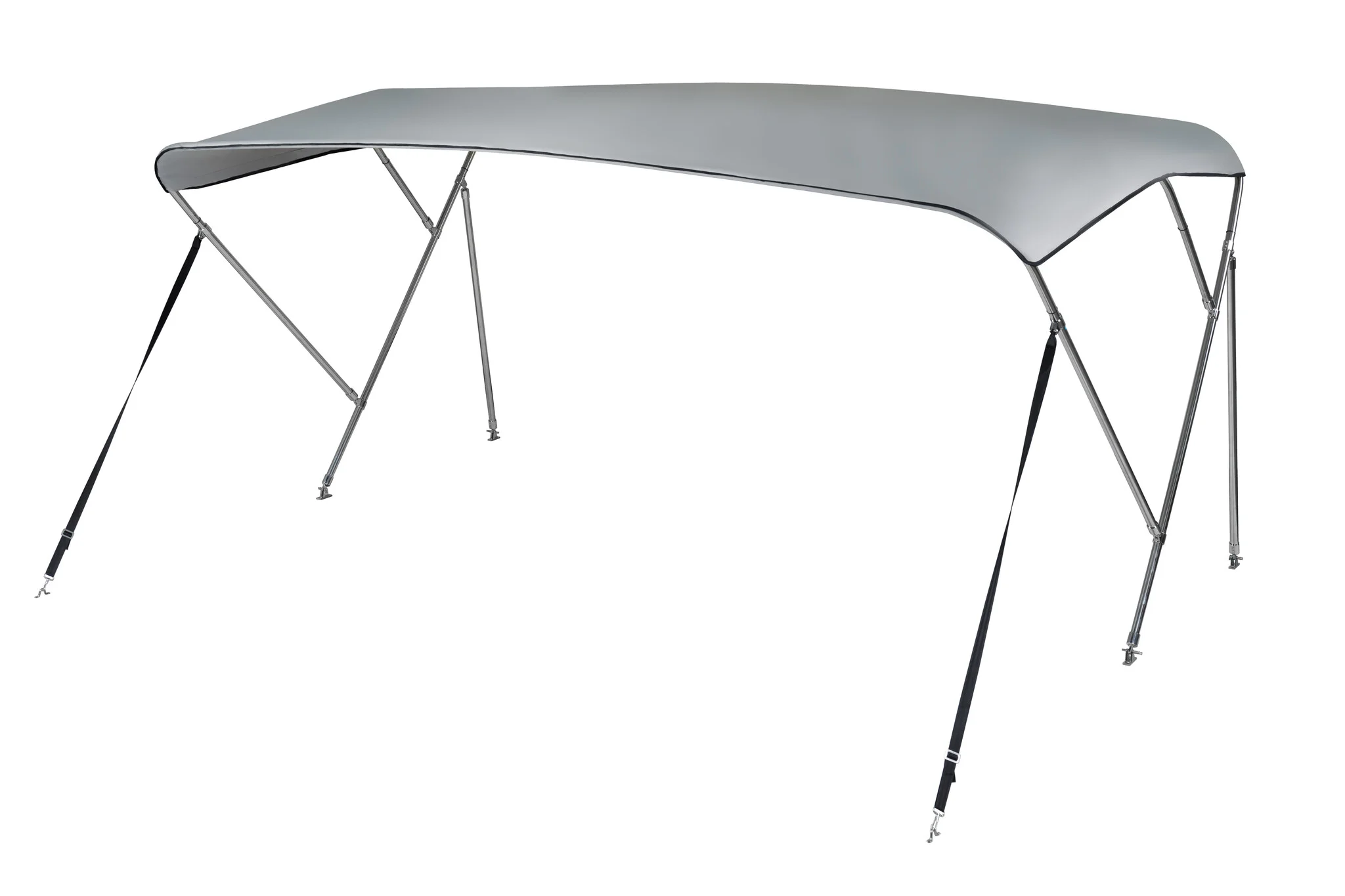 NALUX Edelstahl-Bimini-Top mit 3 Bügeln – Höhe 137 cm – Breite 185–198 cm