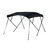 NALUX Bimini-Top mit 4 Bügeln, schwarzem Gestell – Höhe 117 cm – Breite 170–182 cm