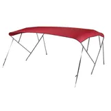 NALUX Edelstahl-Bimini-Top mit 4 Bügeln – Höhe 117 cm – Breite 170–182 cm
