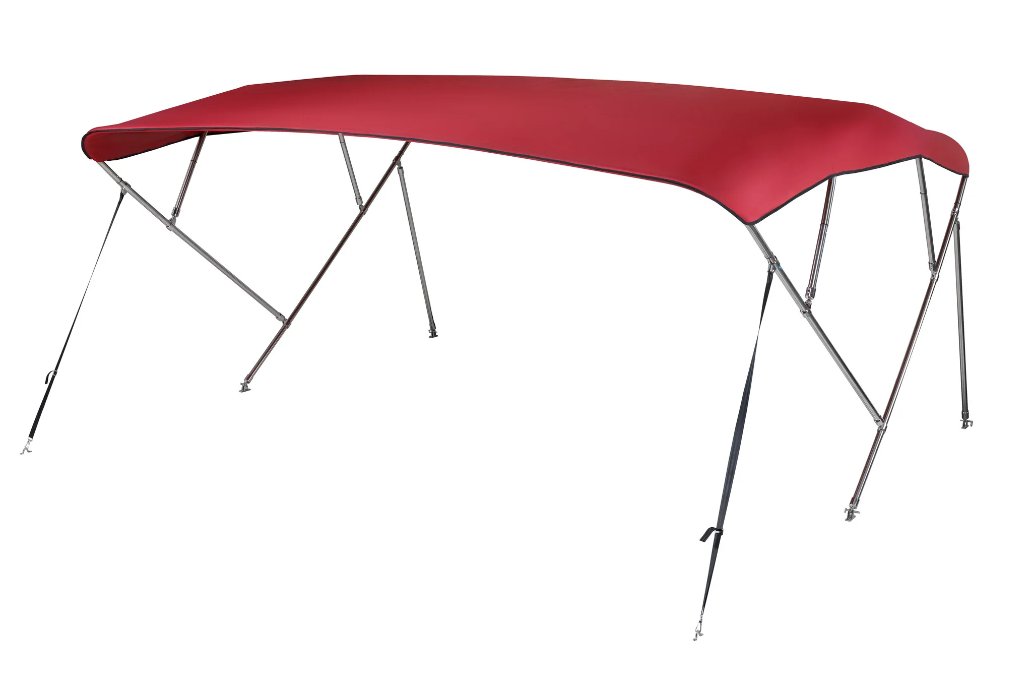 NALUX Edelstahl-Bimini-Top mit 4 Bügeln – Höhe 117 cm – Breite 200–213 cm