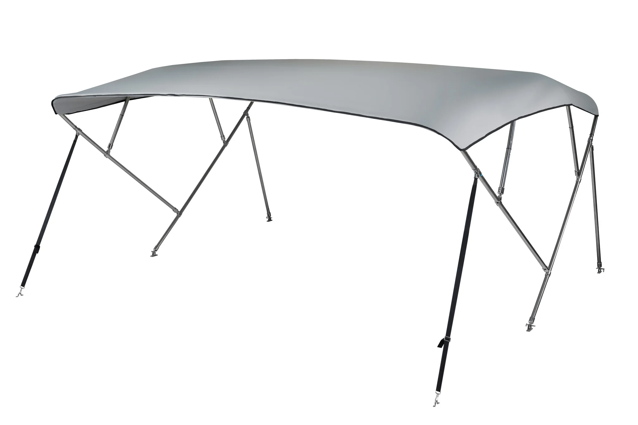NALUX Edelstahl-Bimini-Top mit 4 Bügeln – Höhe 117 cm – Breite 246–261 cm