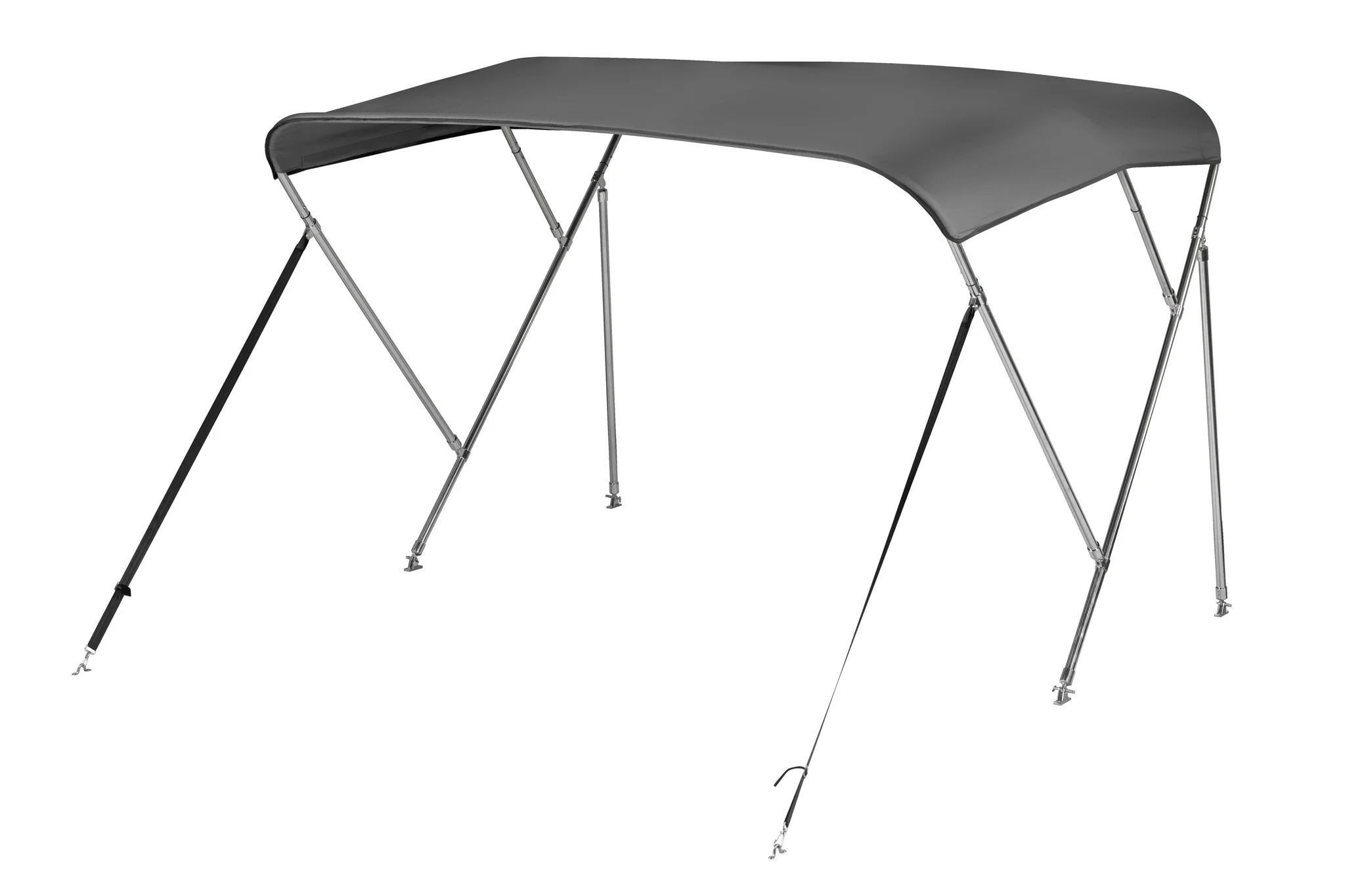 NALUX Edelstahl-Bimini-Top mit 3 Bügeln – Höhe 117 cm – Breite 137–152 cm