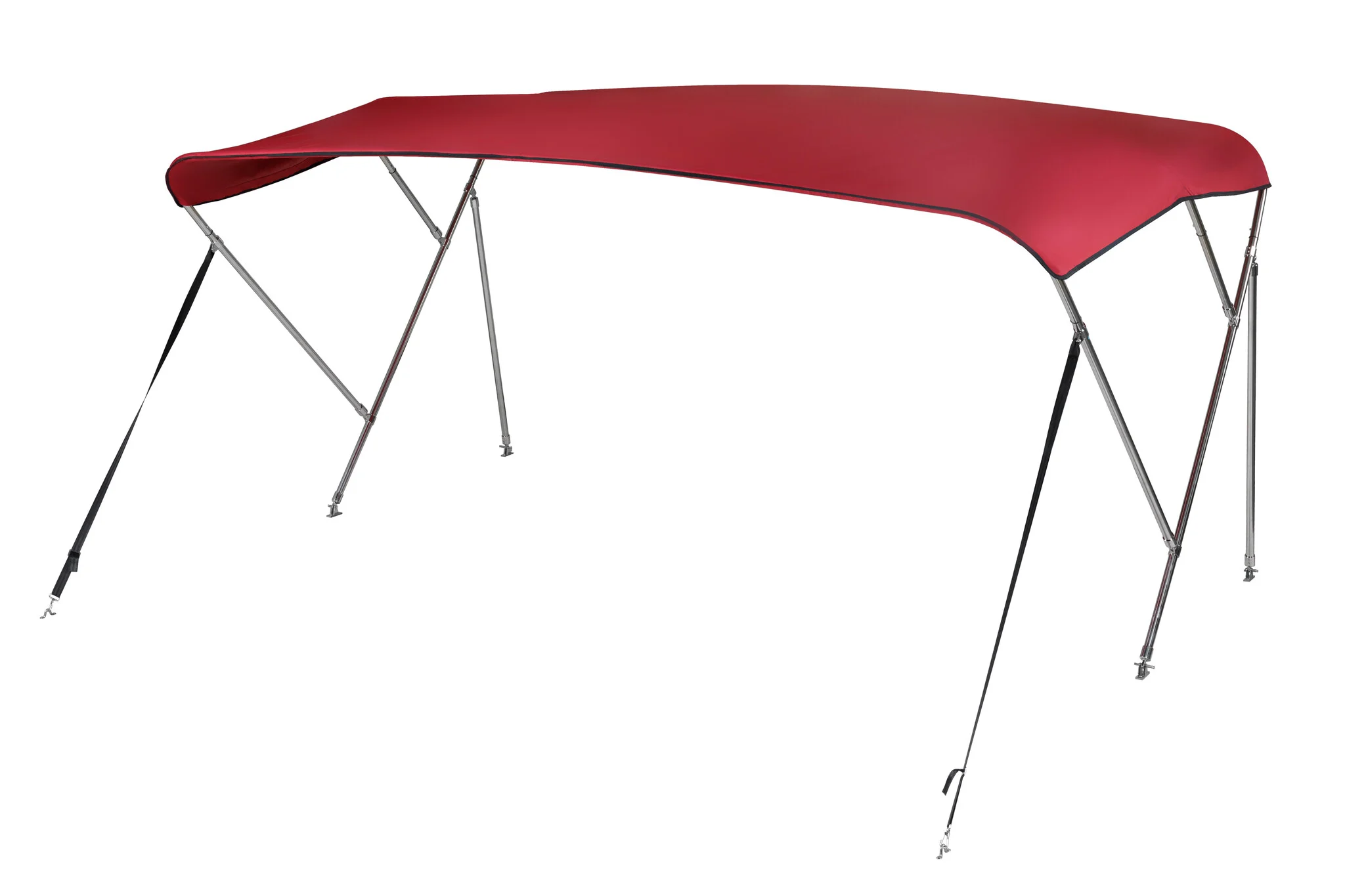 NALUX Edelstahl-Bimini-Top mit 3 Bügeln – Höhe 117 cm – Breite 137–152 cm