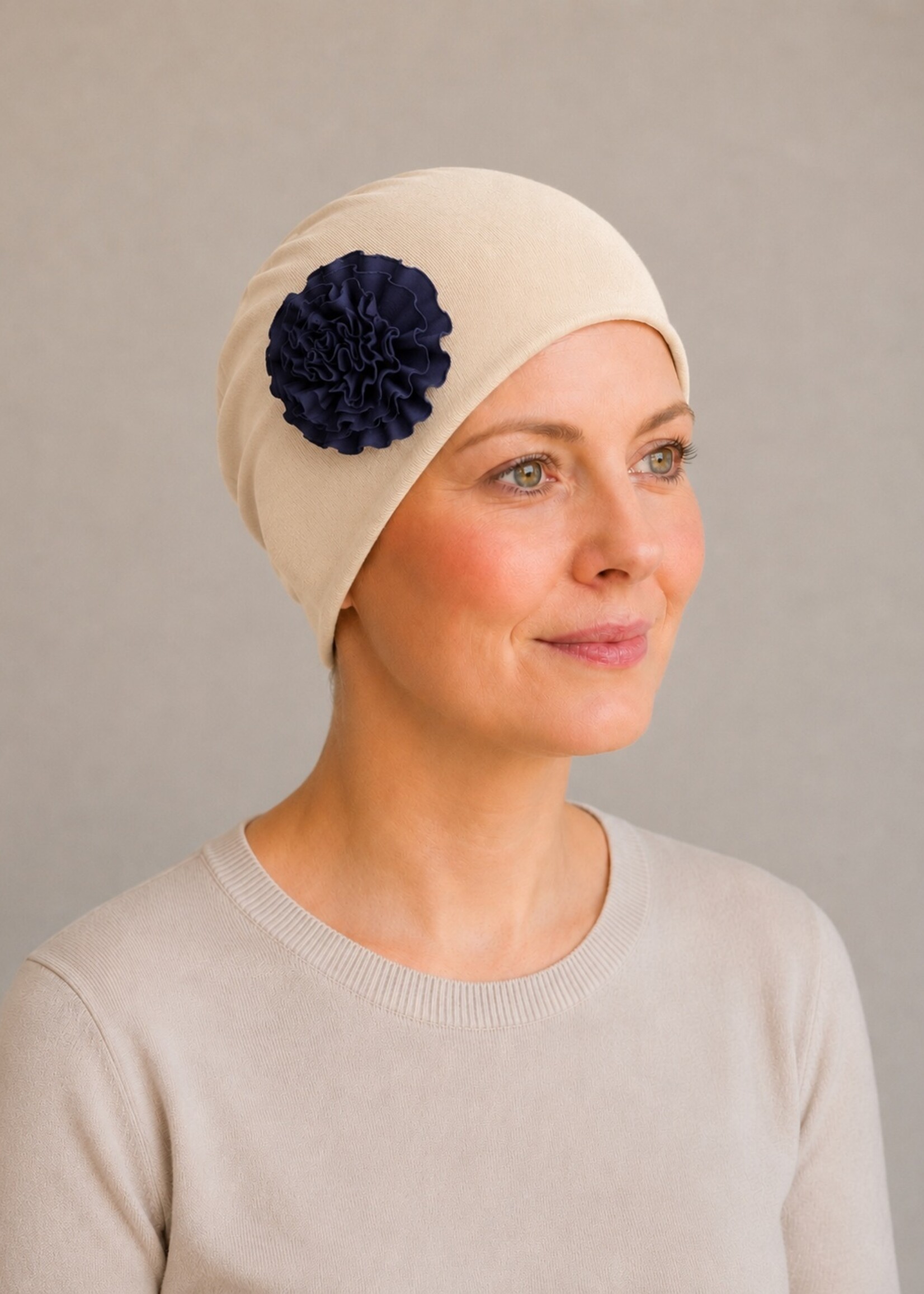 Ivory midnight blue bloom