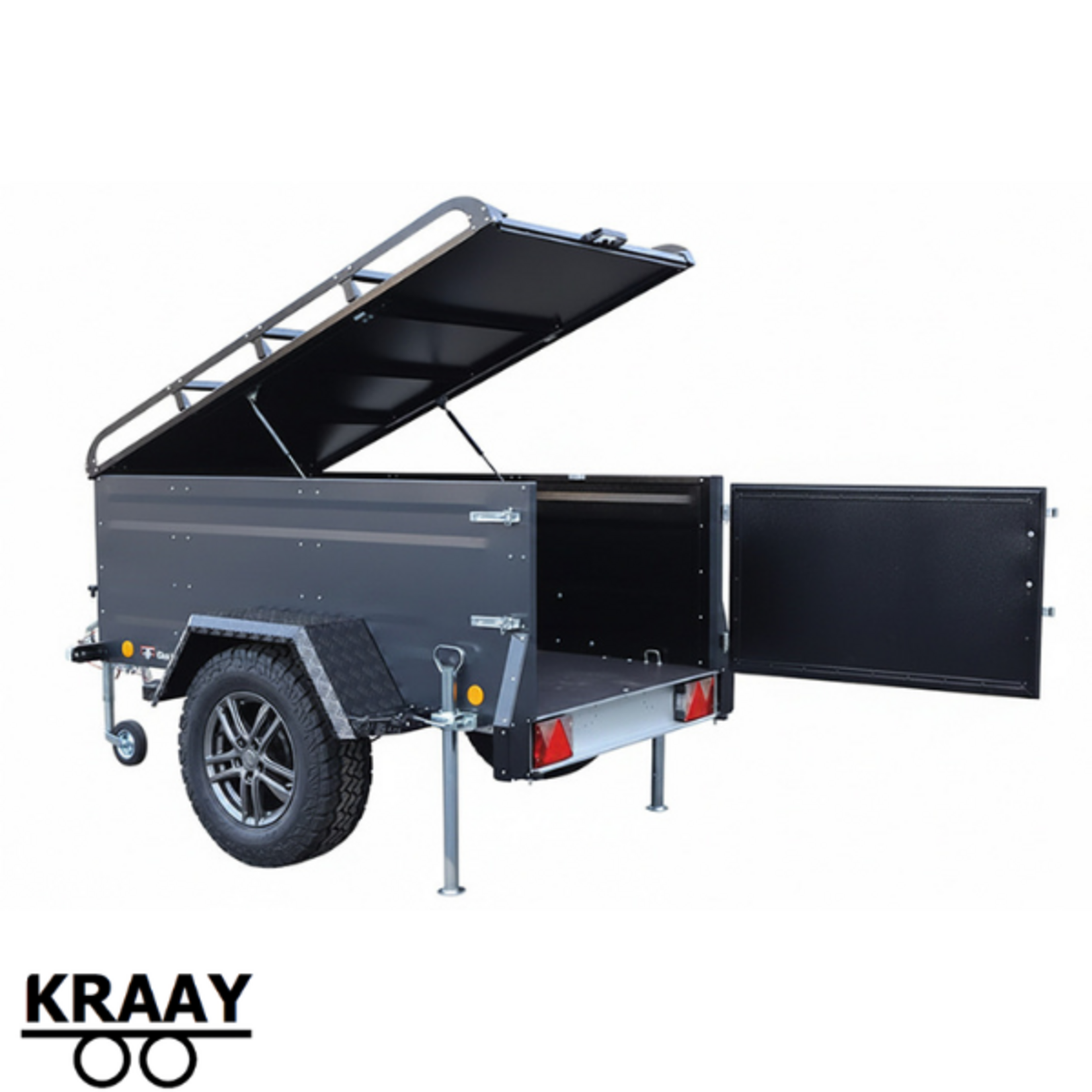 Bockmann Böckmann KT-EB2 Off-Road Look Antraciet | 202x107x67 Cm | 1.000 Kg | Geremd