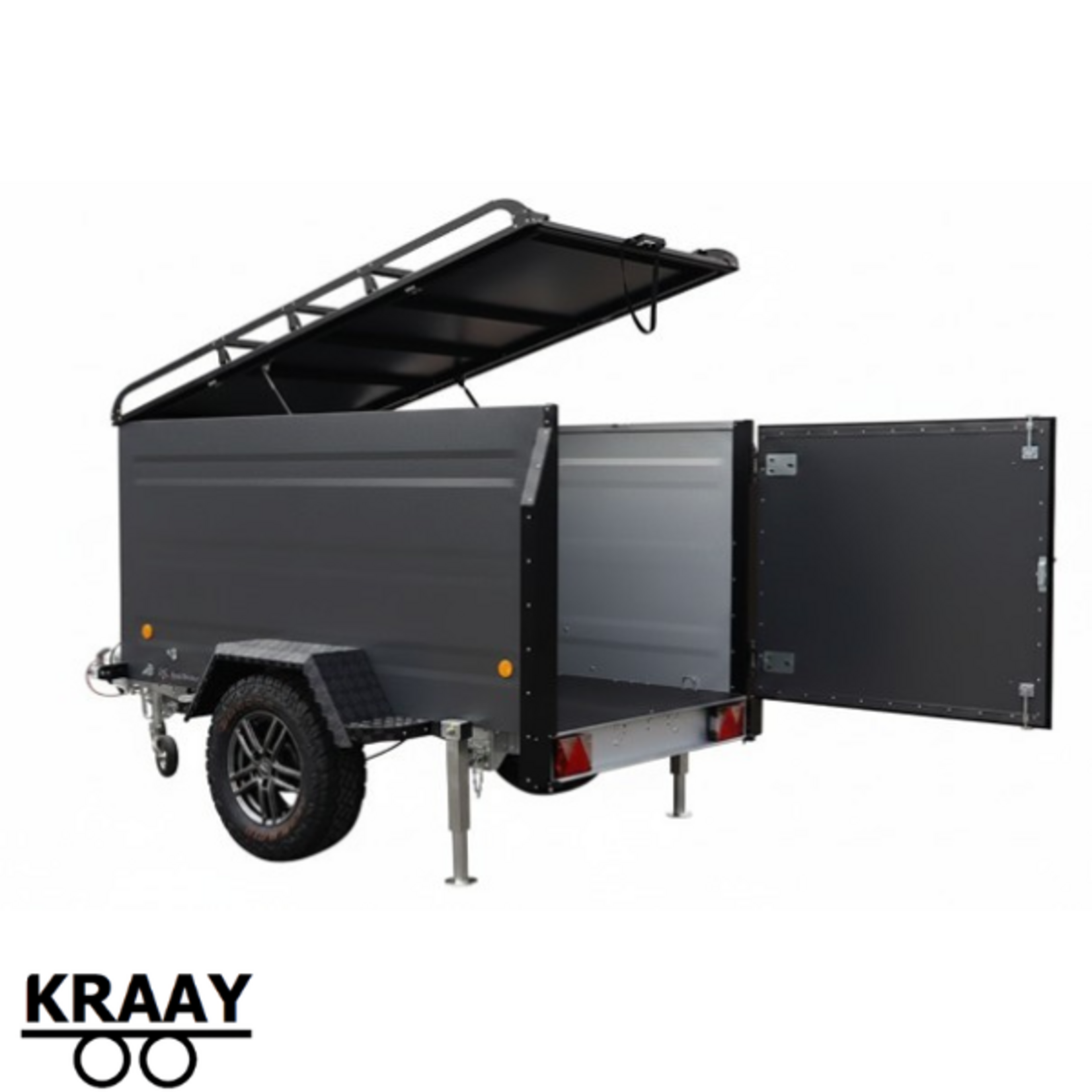 Bockmann Bockmann KT-EB3 + Off-Road Look Antraciet | 243 x 123 x 106 Cm | 1.300 Kg | Geremd
