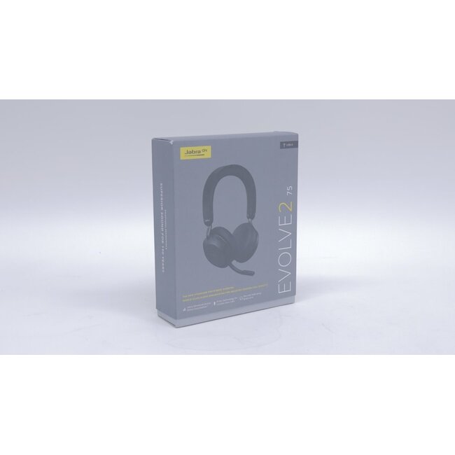 Jabra Evolve2 75 | Draadloze On-Ear Headset | ANC | RF | USB-A | Zwart | 2e Kans (refurbished)
