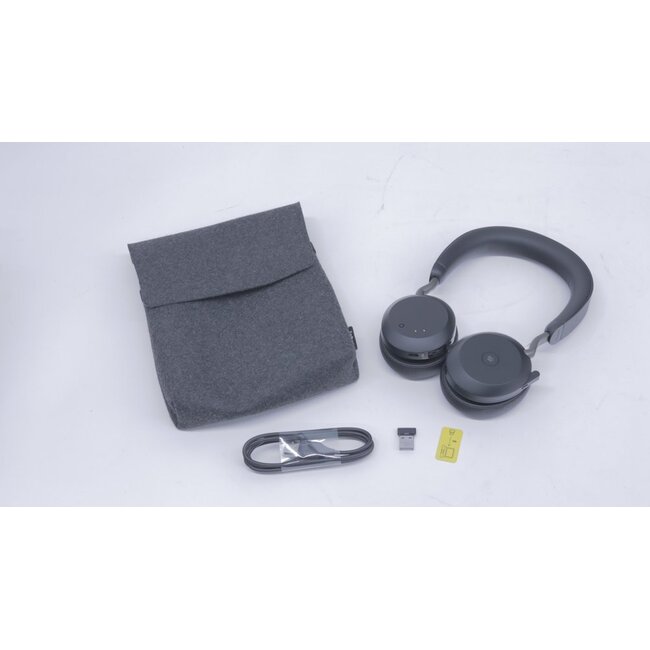Jabra Evolve2 75 | Draadloze On-Ear Headset | ANC | RF | USB-A | Zwart | 2e Kans (refurbished)