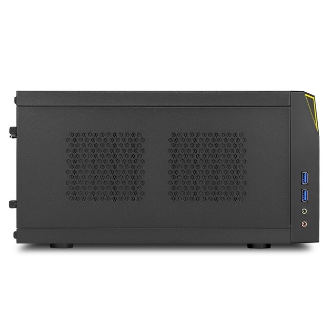 Sharkoon Shark Zone C10 | Mini-ITX Case | Zwart/Geel