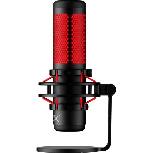 HyperX QuadCast | USB-microfoon | Rode verlichting | Voor pc en console | Zwart/Rood | Open Box (refurbished)