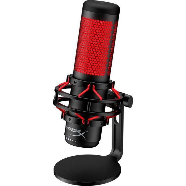 HyperX QuadCast | USB-microfoon | Rode verlichting | Voor pc en console | Zwart/Rood | Open Box (refurbished)