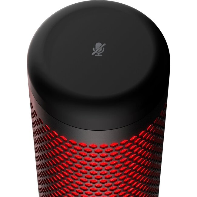 HyperX QuadCast | USB-microfoon | Rode verlichting | Voor pc en console | Zwart/Rood | Open Box (refurbished)