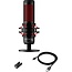 HyperX QuadCast | USB-microfoon | Rode verlichting | Voor pc en console | Zwart/Rood | Open Box (refurbished)