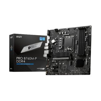 MSI PRO B760M-P | Socket LGA 1700 | Intel B760 | 4xDDR4 | Micro-ATX | Moederbord