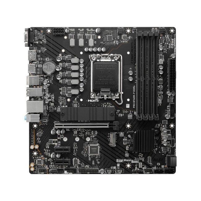 MSI PRO B760M-P | Socket LGA 1700 | Intel B760 | 4xDDR4 | Micro-ATX | Moederbord