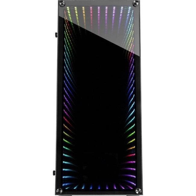 Inter-Tech X-908 Infini2 | Infinity Mirror | Tower Case | USB-C | Zwart