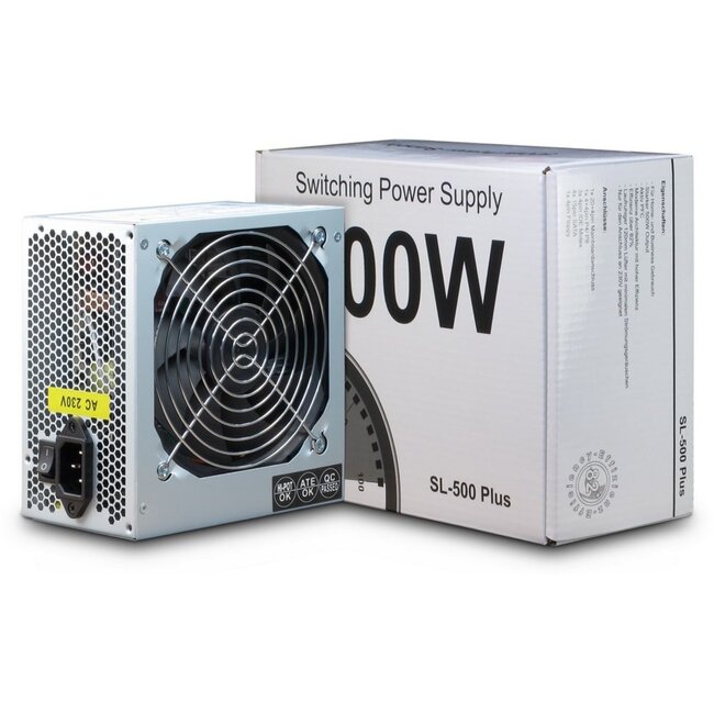 Inter-Tech SL-500 PLUS | 500 Watt ATX PSU | Power Supply | Voeding