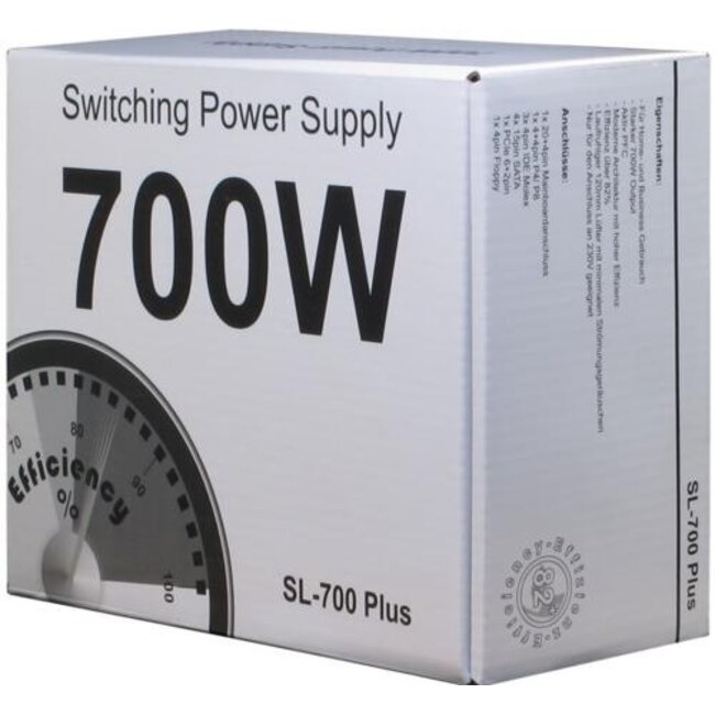 Inter-Tech SL-700 | 700 Watt ATX PSU | Power Supply | Voeding