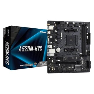 Asrock A520M-HVS | Socket AM4 | AMD A520 | 2xDDR4 | Micro-ATX | Moederbord