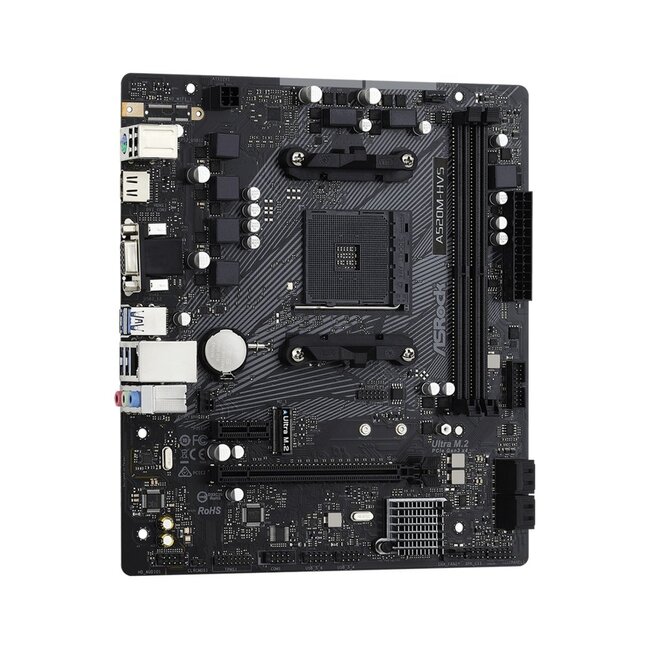 Asrock A520M-HVS | Socket AM4 | AMD A520 | 2xDDR4 | Micro-ATX | Moederbord