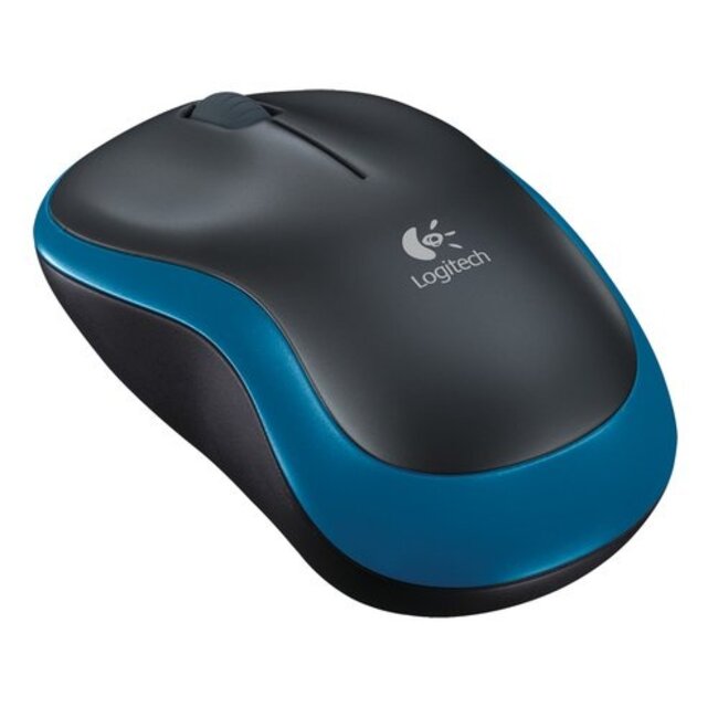 Logitech M185 | Draadloze Muis | Links- en Rechtshandig | RF | 1000 DPI | Zwart/Blauw