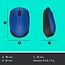 Logitech M171 | Draadloze Muis | Links- en Rechtshandig | RF | 1000 DPI | Zwart/Blauw