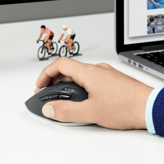 Logitech M720 Triathlon | Draadloze Muis | Rechtshandig | RF + Bluetooth | 1000 DPI | Zwart