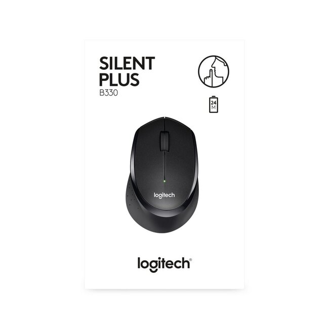 Logitech B330 Silent Plus | Draadloze Muis | Links- en Rechtshandig | RF | 1000 DPI | Zwart