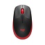 Logitech M190 | Draadloze Muis | Links- en Rechtshandig | RF | 1000 DPI | Zwart/Rood