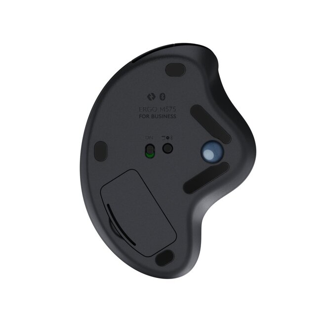 Logitech M575 Ergo Trackball for Business | Ergonomische Draadloze Muis | Rechtshandig | RF + Bluetooth | 2000 DPI | Grafiet